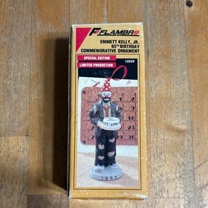 Flambro Emmett Kelly Jr. 65th Birthday Commemorative Ornament - Yellow/Red